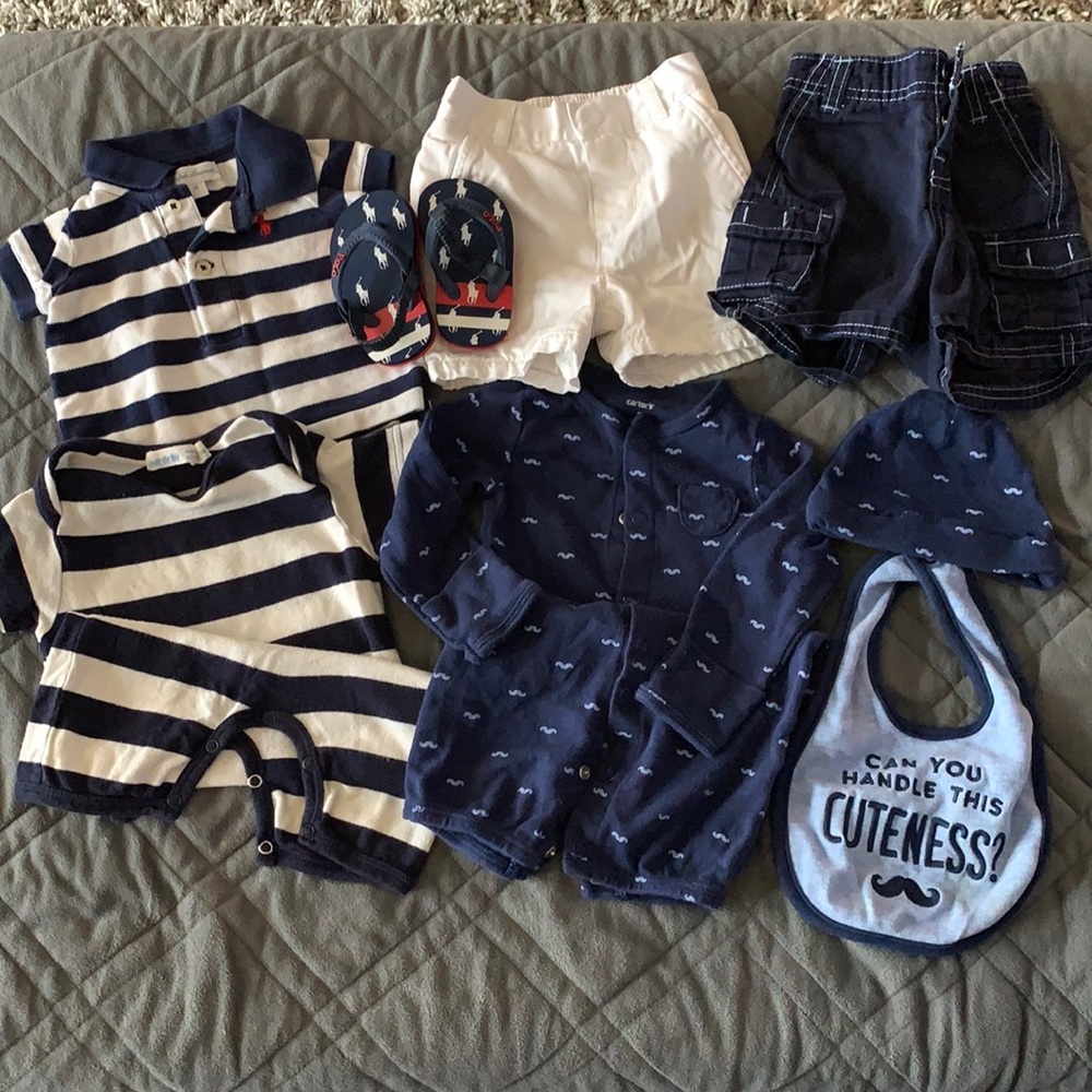 Boys 3mo summer clothes pkg